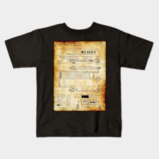 Parchment Showing Original Series Shuttle Craft Kids T-Shirt